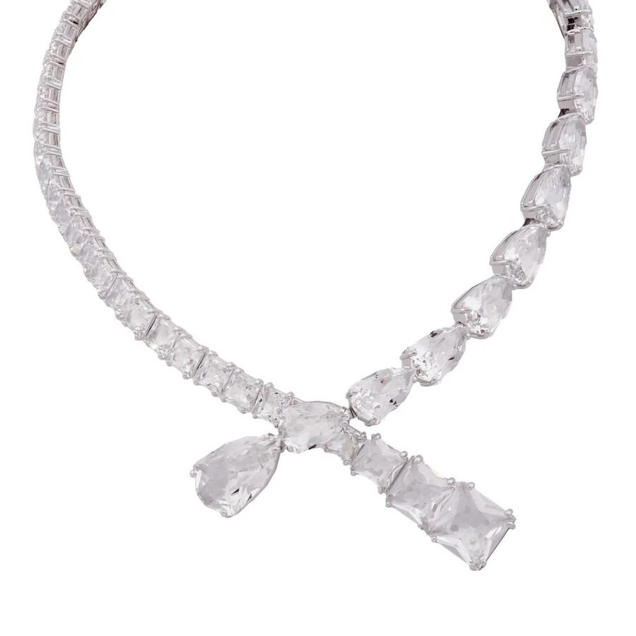 Swarovski Matrix Necklace Closed Rhodium Shiny Crystal