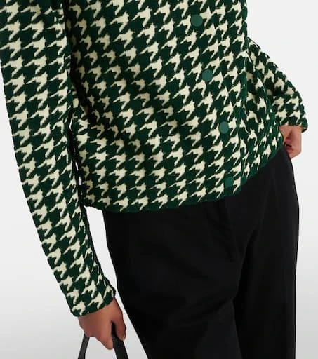Burberry Houndstooth cotton-blend cardigan 5
