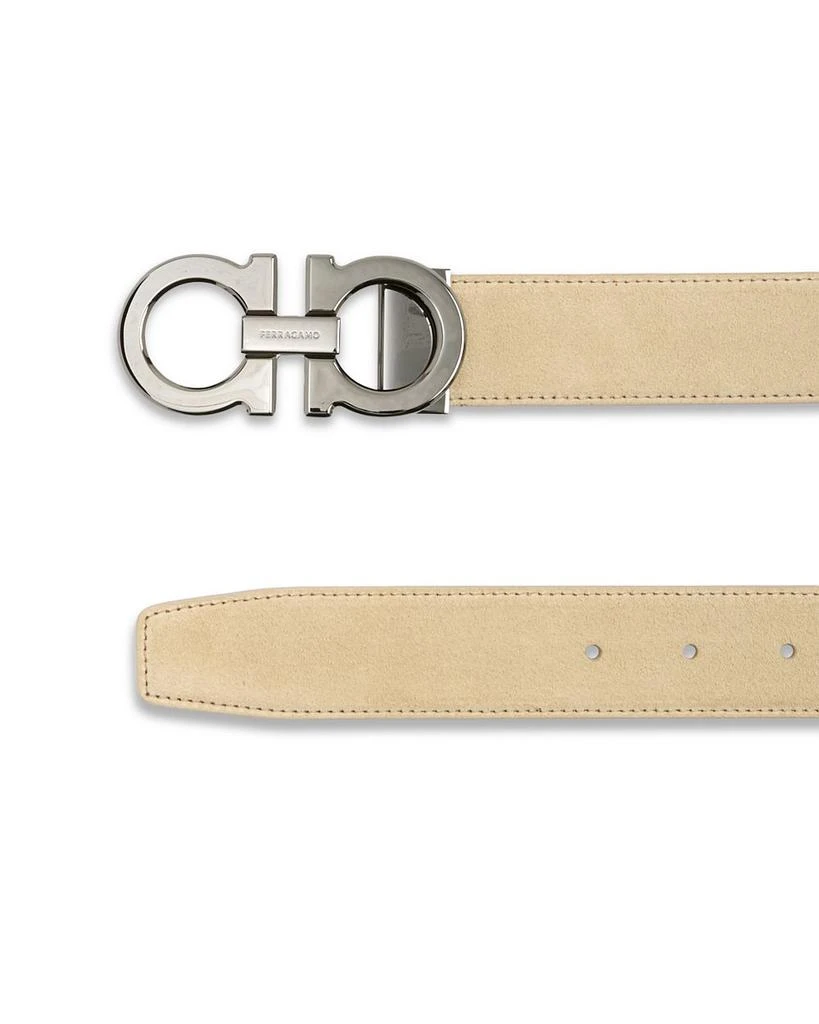 Salvatore Ferragamo Men's Double Gancini Suede Belt 2