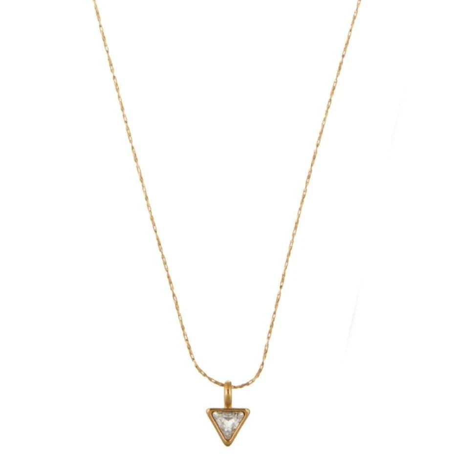 Orelia London Crystal Triangle Necklace Made With Swarovski Crystals 1
