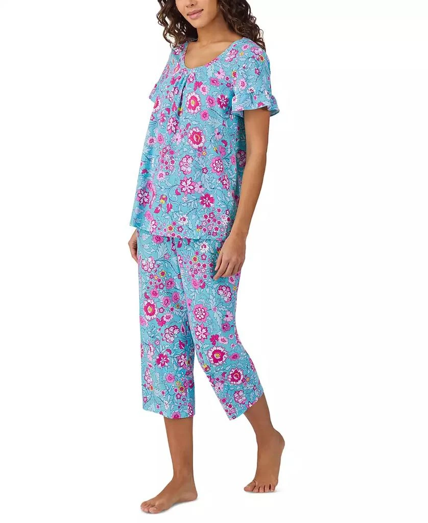 Cuddl Duds Women's Short-Sleeve Cropped Pajama Set 4