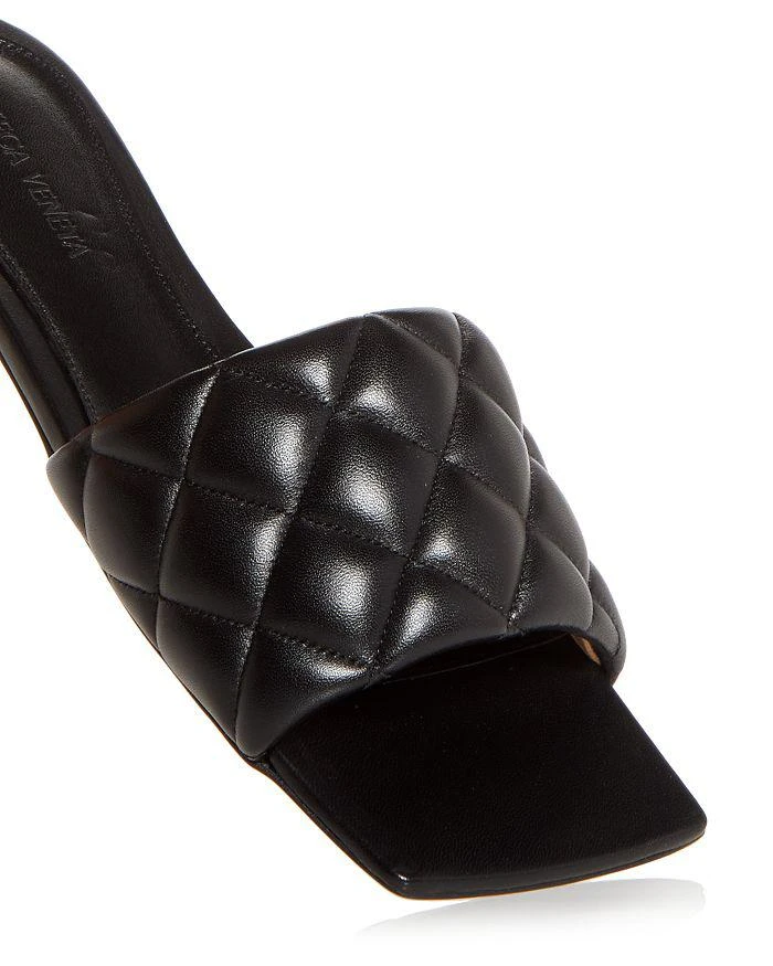 Bottega Veneta Women's Square Toe Quilted Slide Sandals 5