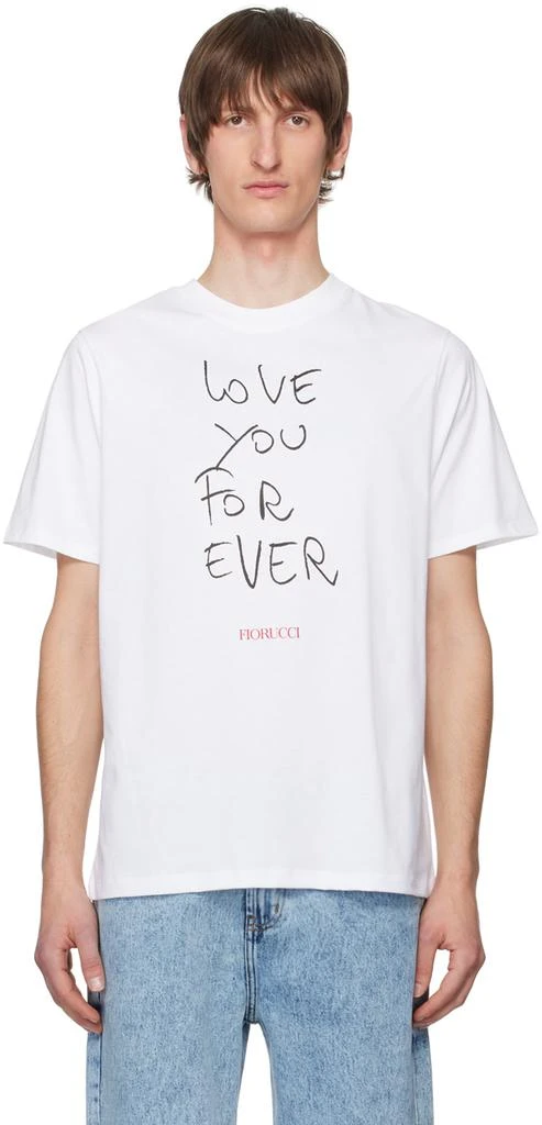 Fiorucci White 'Love You For Ever' T-Shirt 1