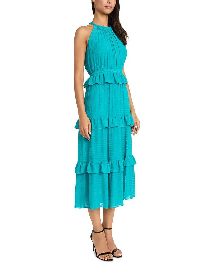 Donna Morgan Ruffle Tiered Halter Neck Midi Dress 3
