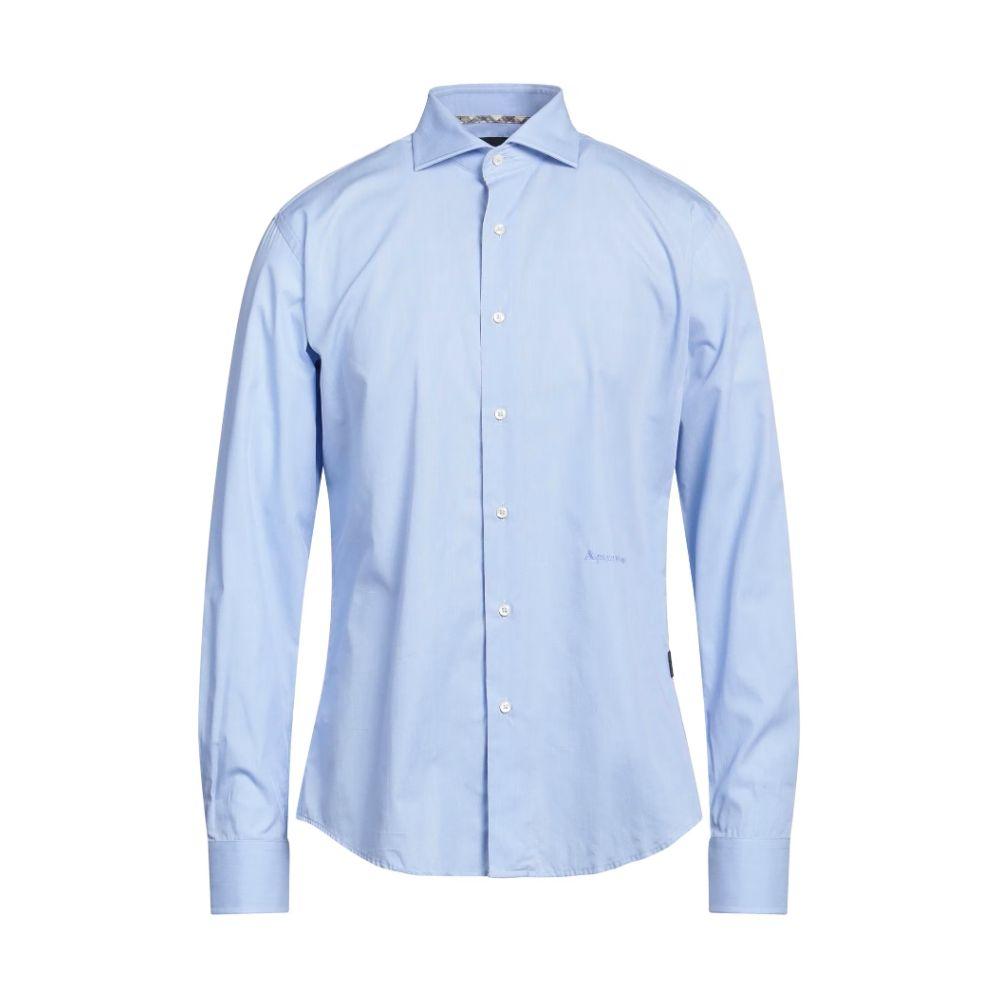 Aquascutum Aquascutum Elegant Cotton Shirt with Iconic Men's Embroidery