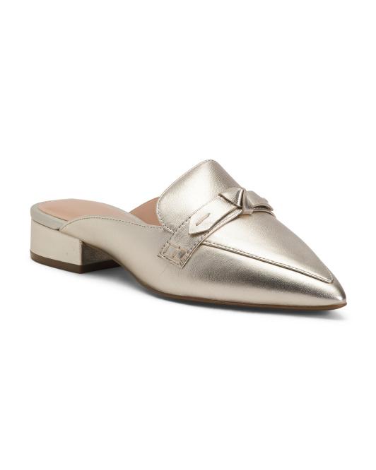 Cole Haan Leather Piper Bow Mules