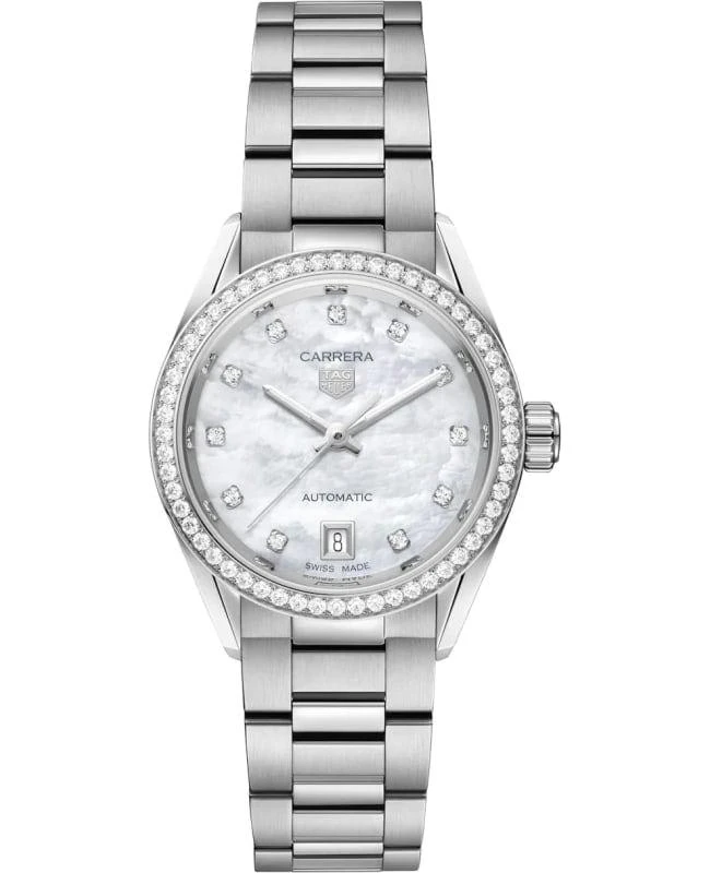 Tag Heuer Tag Heuer Carrera Automatic Mother of Pearl Diamond Steel Women's Watch WBN2414.BA0621 1