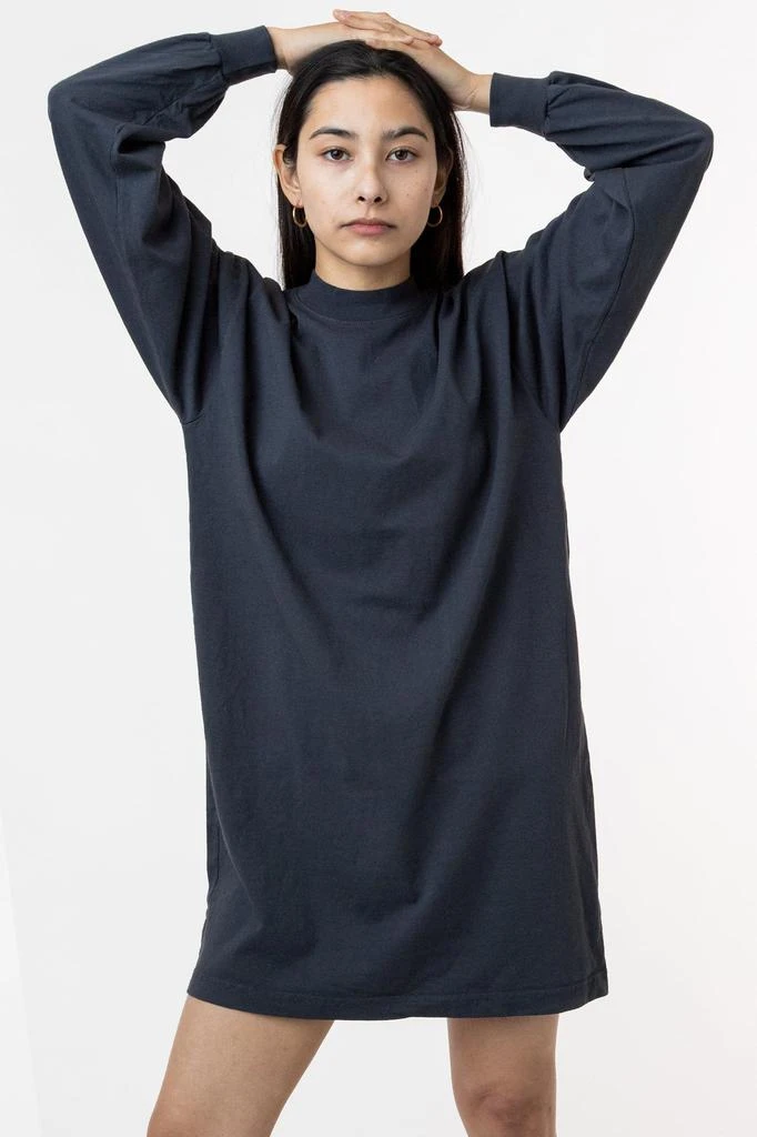 Los Angeles Apparel 1837GD - Long Sleeve Garment Dye Mockneck Dress 6