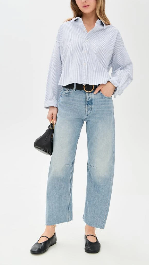 Denimist Cropped Button Front Shirt 7