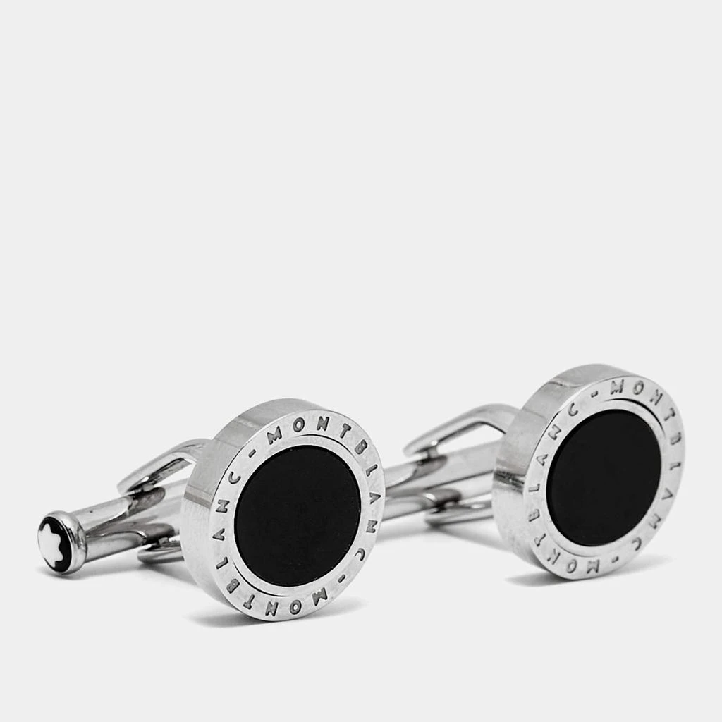 MontBlanc Montblanc Onyx Rotating Stainless Steel Cufflinks