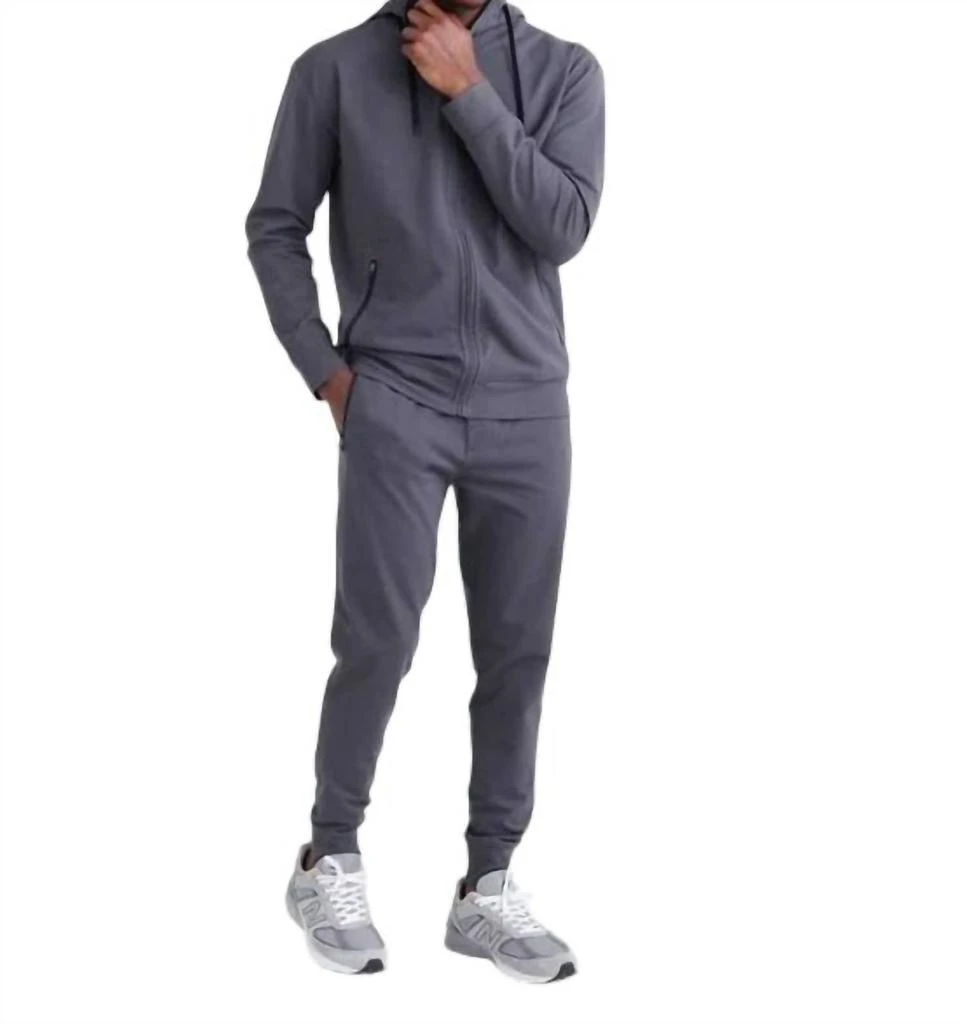 SAXX Men's Trailzer Full Zip Hoodie In Graphite 1