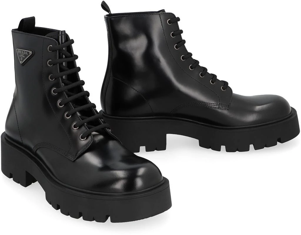 Prada Prada Leather Lace-Up Boots 3