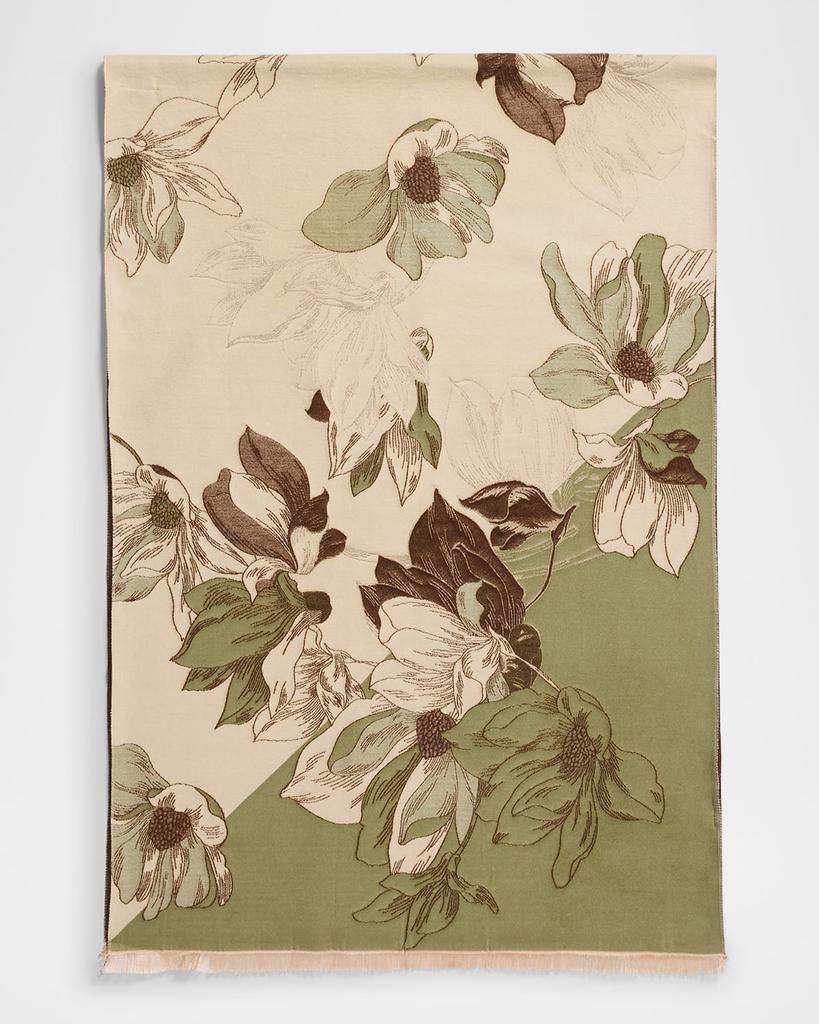 La Fiorentina Oversized Floral-Print Wrap
