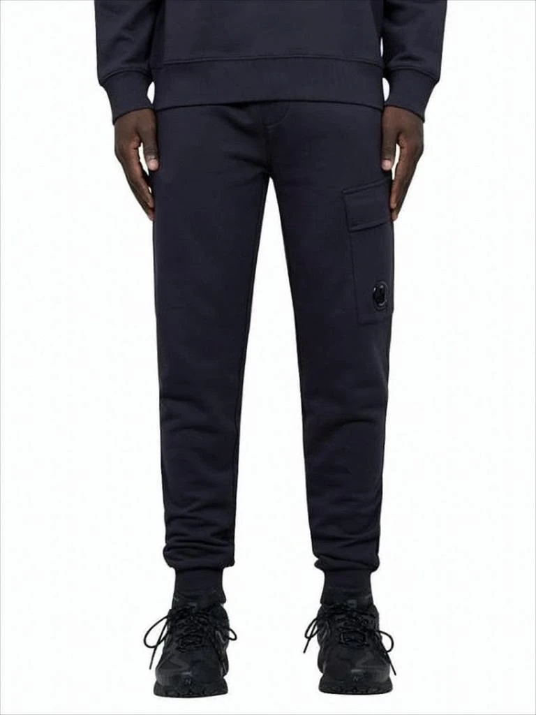 C.P. Company Tapered Black Jogger Pants With Cargo Pocket And Ribbed Cuffs 2