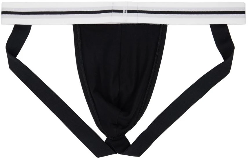 Hugo Boss Three-Pack Black Jacquard Logo Jock Straps 5