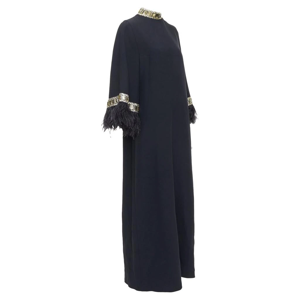 Andrew Gn Andrew GN Runway ostrich feather trim glass beads maxi dress 3