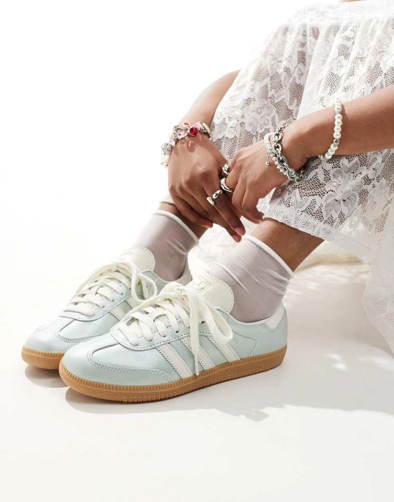 Adidas adidas Originals Samba trainers in metallic 1