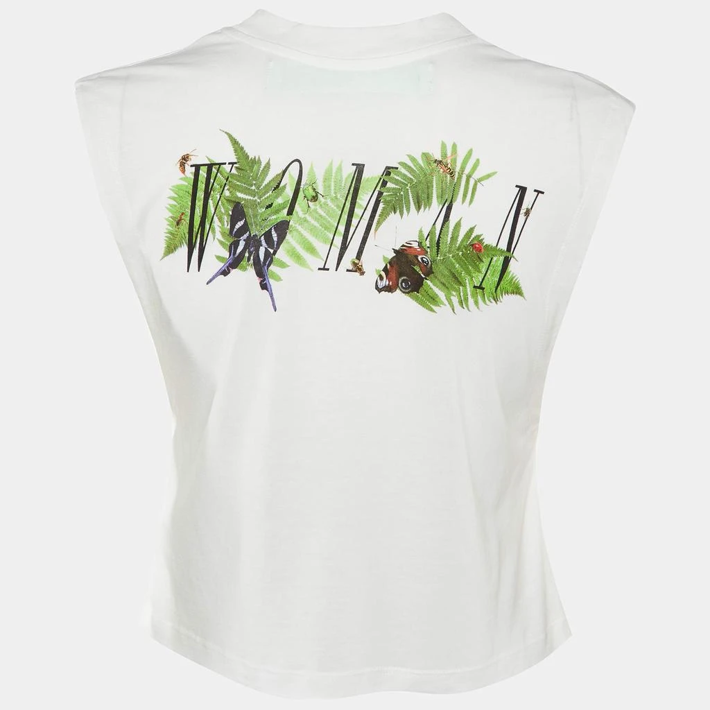 Off-White Off-White White Printed Lyocell Blend Sleeveless Crew Neck T-Shirt XXS 2