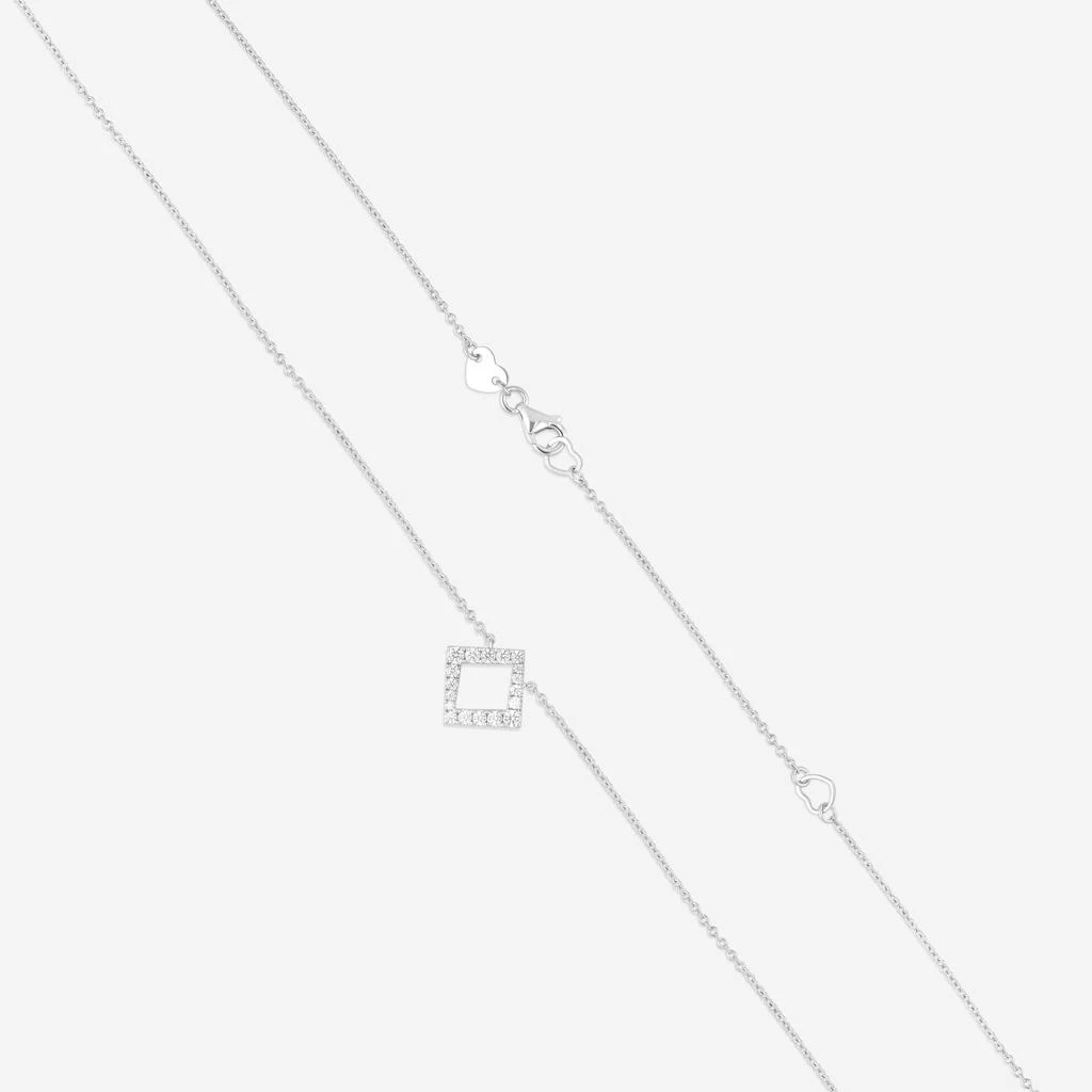 Hearts On Fire Hearts On Fire Charmed 18K White Gold Square Pendant HFPCSQ00288W 3