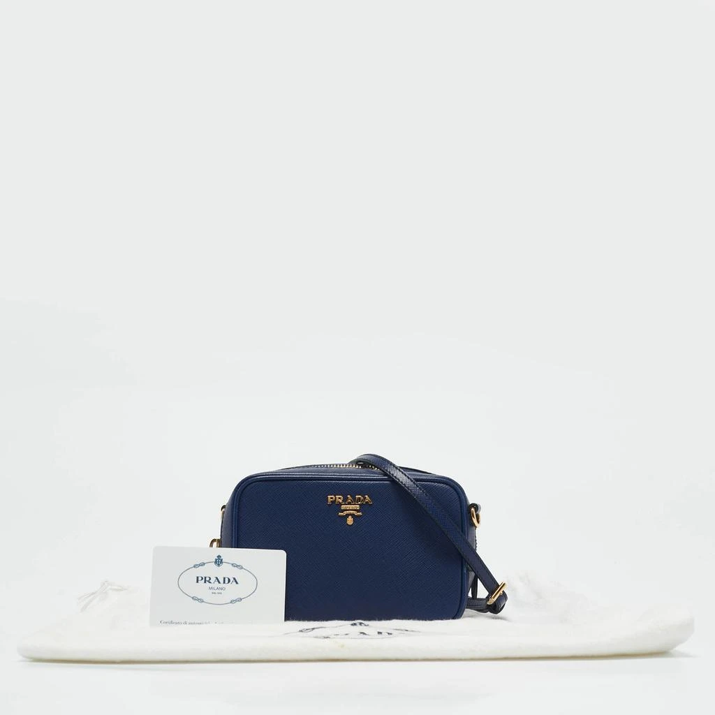 Prada Prada Navy Blue Saffiano Lux Leather Mini Camera Crossbody Bag 10