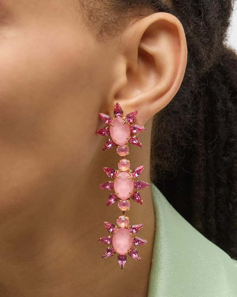 Elizabeth Cole Steora Linear Crystal Earrings 2