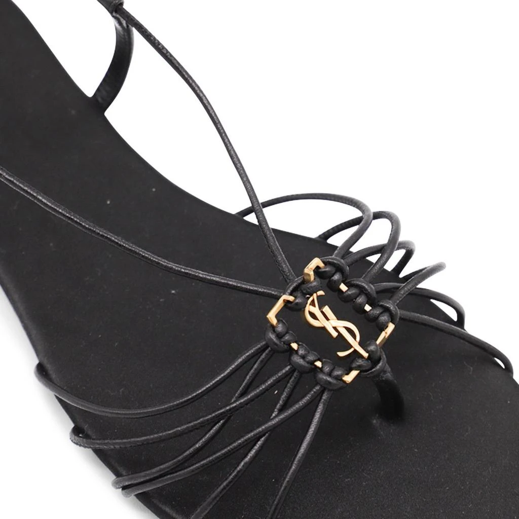 Yves Saint Laurent Saint Laurent Babylone Logo Plaque Sandals 4