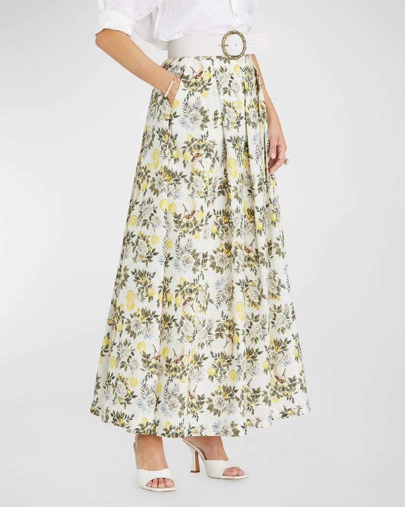 Aqua Blu Australia Clementine Annette Pleated Maxi Skirt 5