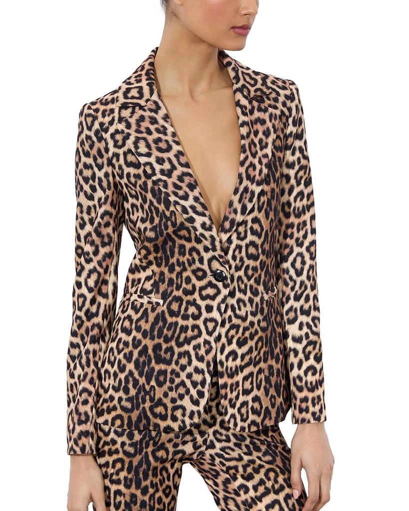 Alice + Olivia Macey Fitted Leopard Print Blazer 4