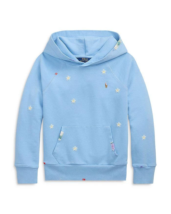 Ralph Lauren Girls' Floral Cotton Terry Hoodie - Big Kid 1