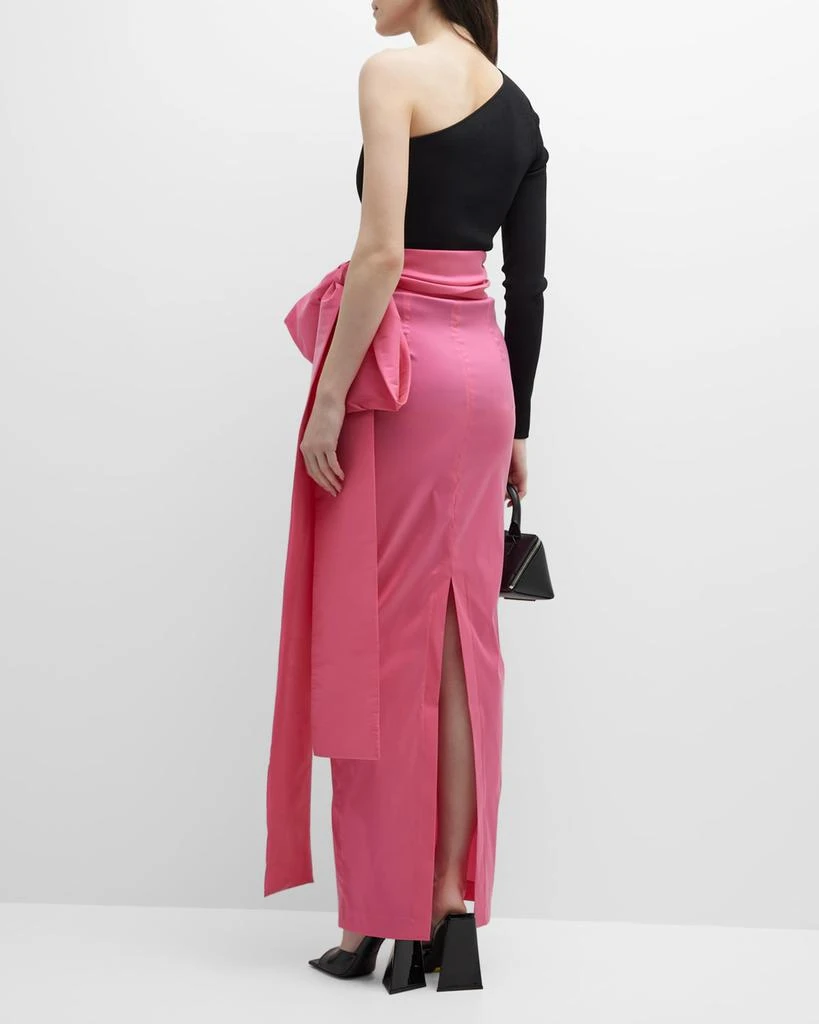 Bernadette Taffeta Maxi Skirt w/ Bow Detail 4