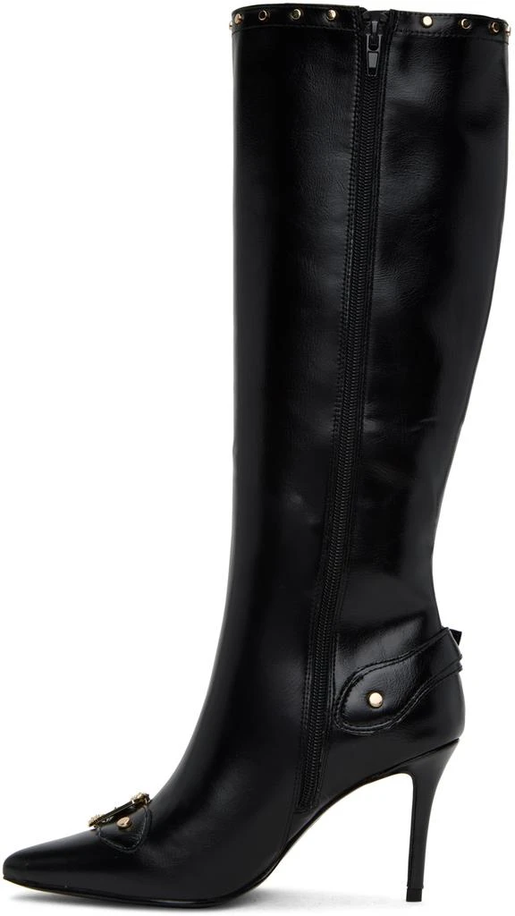 Versace SSENSE Exclusive Black Hardware Boots 3
