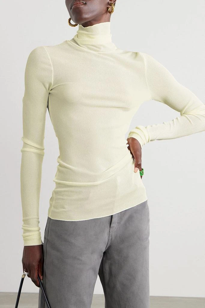 AMI Ribbed jersey turtleneck top 3