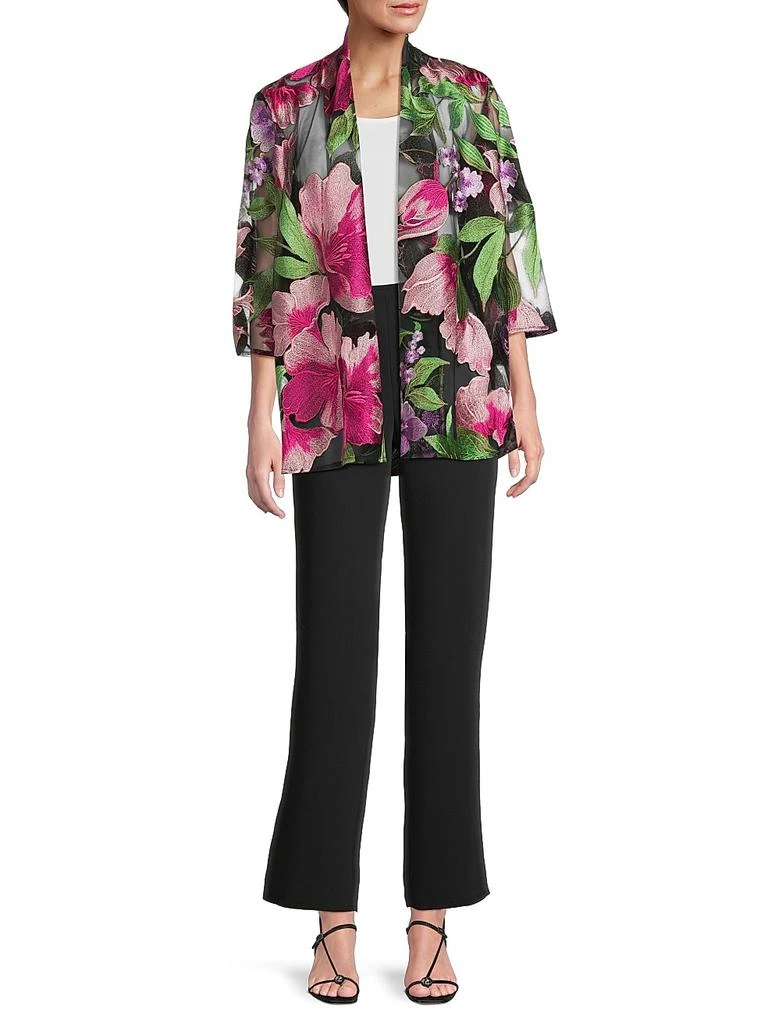 Caroline Rose Abundant Blooms Embroidered Swing Cardigan 2