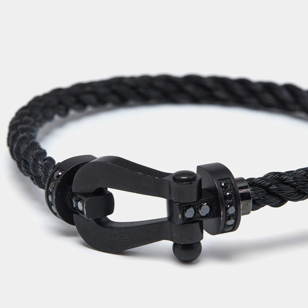 Fred Fred Force 10 Black Diamonds Titanium Steel Bracelet 17 3