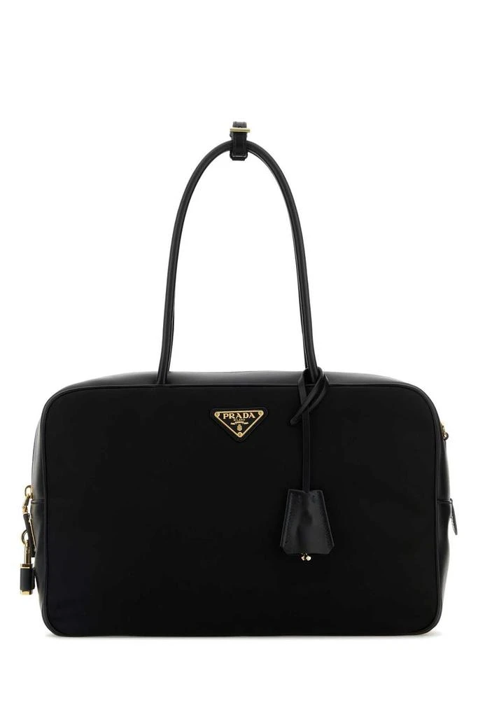 Prada Triangle-Logo Zipped Shoulder Bag