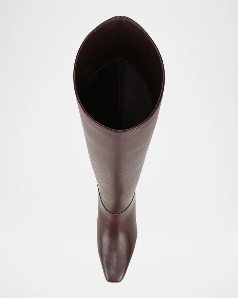 Vince Calf Leather Kitten-Heel Knee Boots Wide Calf 4
