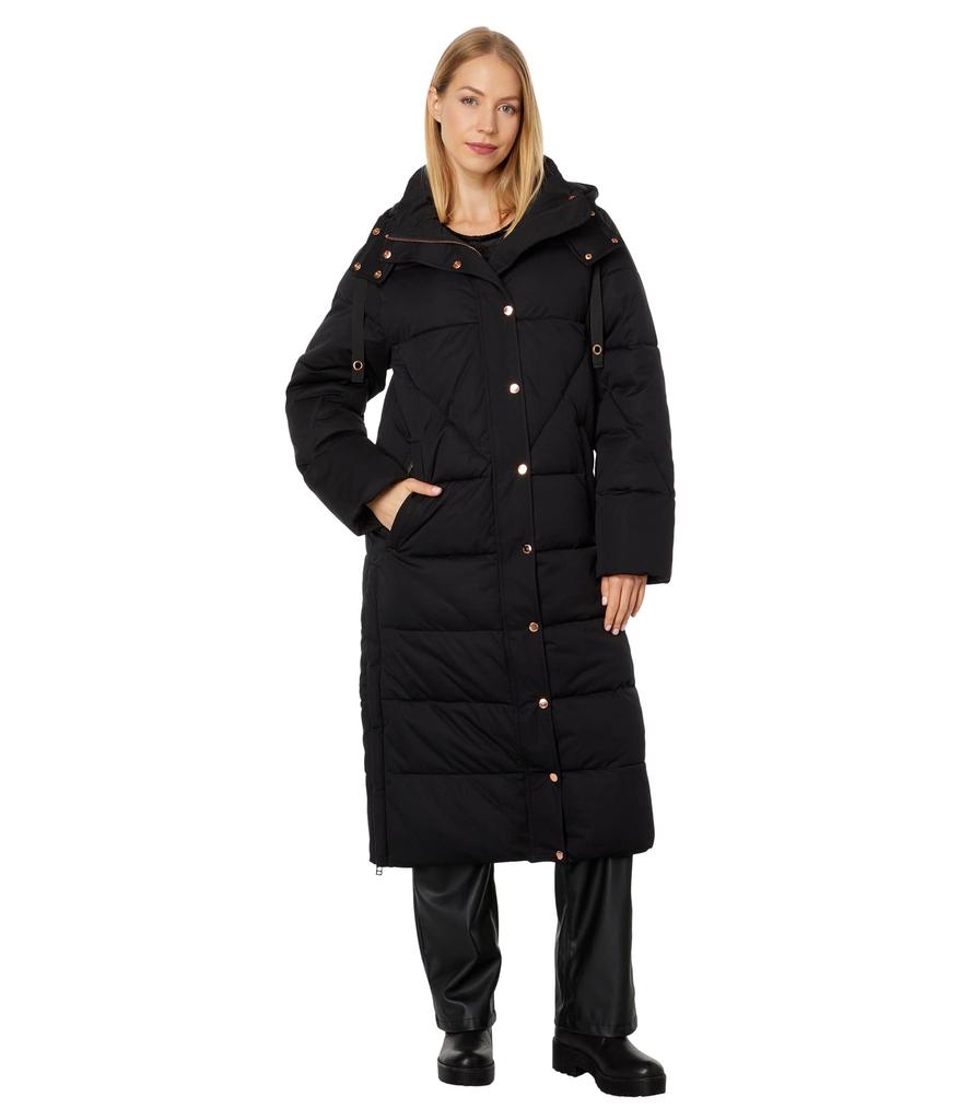 Avec Les Filles Rose Gold Hardware Longline Puffer