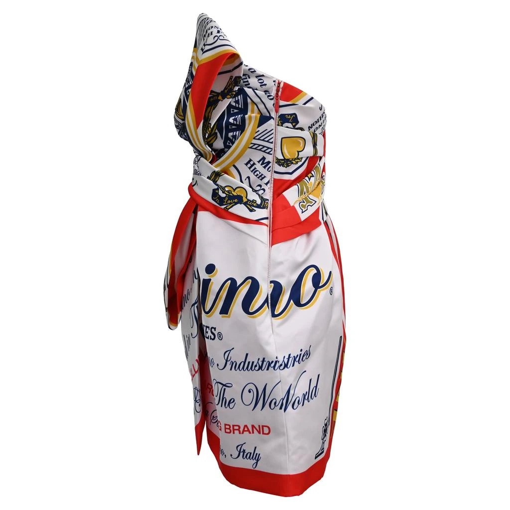 Moschino Couture Budweiser Printed Mini Bustier Dress in Multicolor Polyester 2