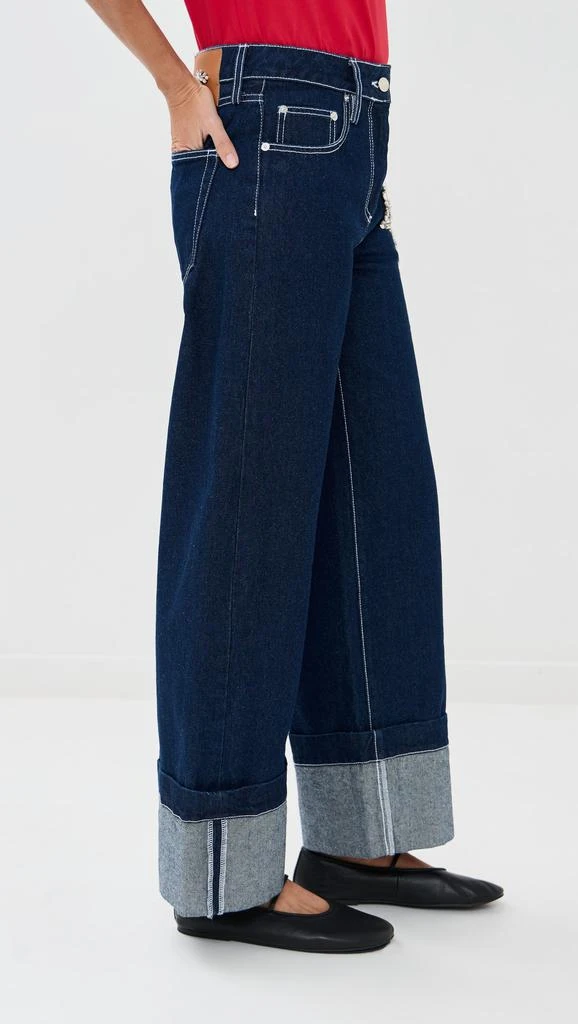 Simone Rocha Straight Cuff Detail Boyfriend Jeans 3
