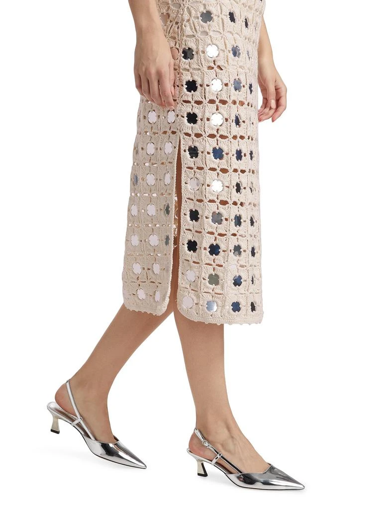 Toccin Clementine Mirror Crochet Midi-Dress 4