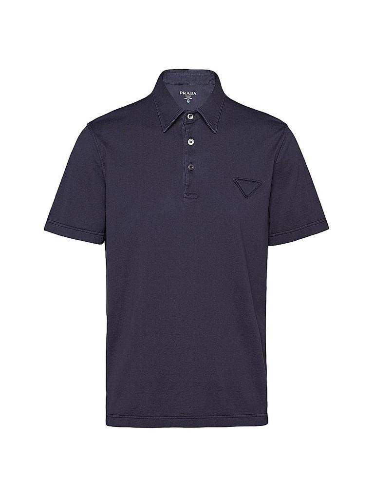Tシャツ・カットソー PRADA Midnight Blue Wool Polo Shirt Prada Midnight Blu Wool Polo Shirt - Polo Shirts - BeyondStyle
