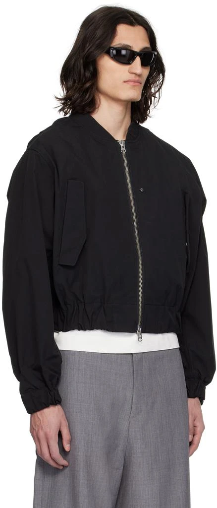 Karmuel Young Black Molded Bulk Bomber Jacket 2
