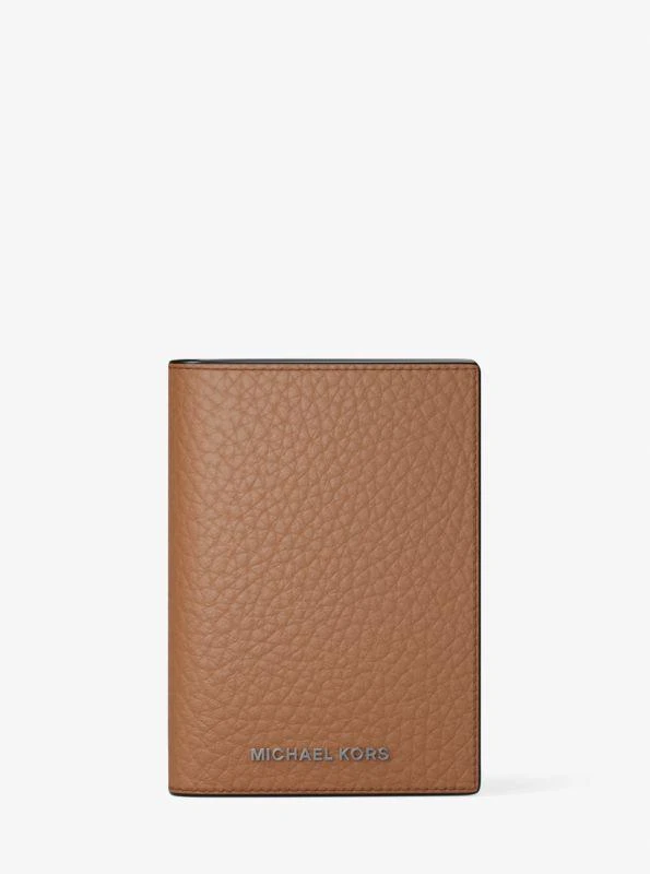 Michael Kors Hudson Pebbled Leather Folio Card Case