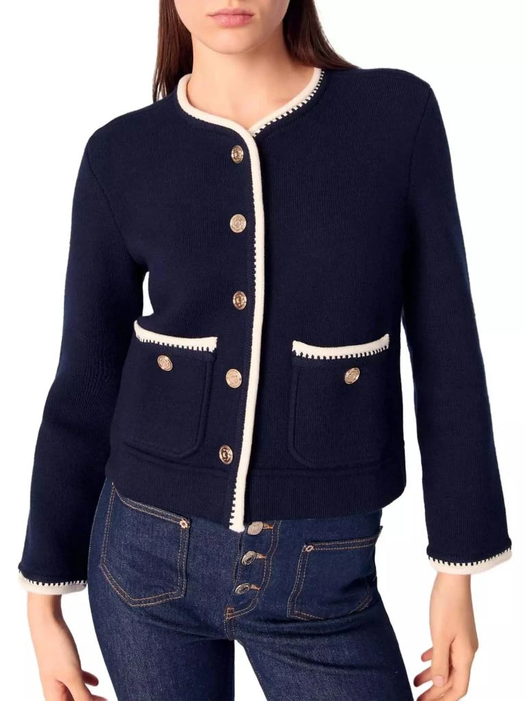 Maje Wool-Blend Cardigan 2