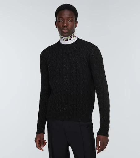Prada Metallic knit wool-blend sweater 3