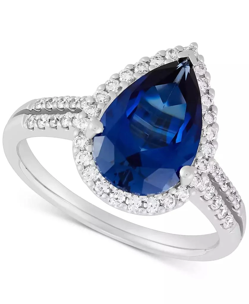 Grown With Love Lab Grown Emerald (2-1/2 ct. t.w.)
Lab Grown Diamond (3/8 ct. t.w.) Pear Halo Ring in 14k Gold (Also in Lab Grown Sapphire)