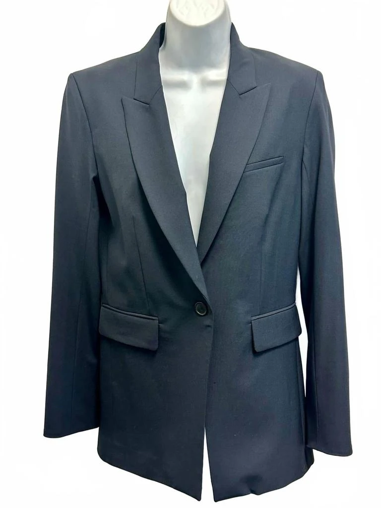VERONICA BEARD Pre-Loved Women
s Stretch Wool Classic Long Dickey Blazer In Navy