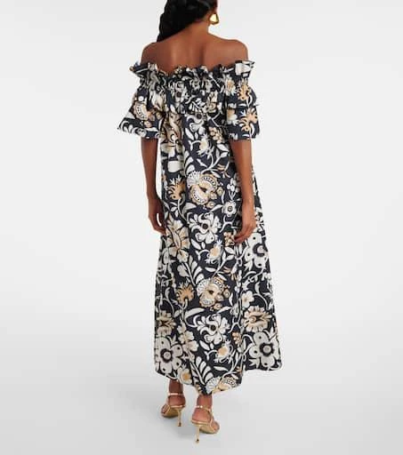 LA DOUBLE J Breakfast ruffled cotton poplin midi dress 3