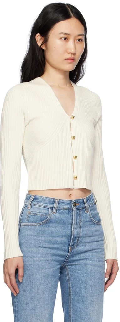 Chloé White V-Neck Cardigan 2