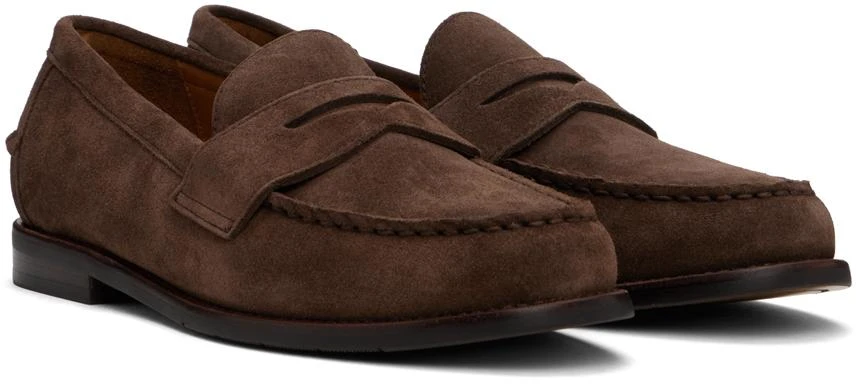 Ralph Lauren Brown Alston Suede Penny Loafers 4